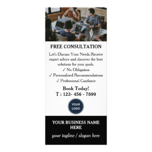 Free Consultation Offer Business Promotion Rack  Card