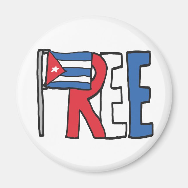 Free Cuba Magnet (Front)