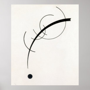 Free Curve to the Point -Vasily Kandinsky Poster