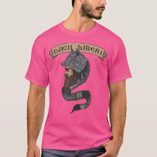 Free Dacians Dacii Liberi Decebal Wolf Flag Dacia  T-Shirt