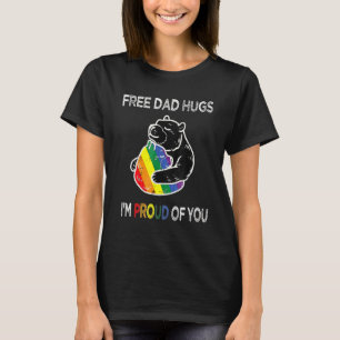 Free Dad Hugs Bear Lgbt Papa Bear Father Trans Da T-Shirt