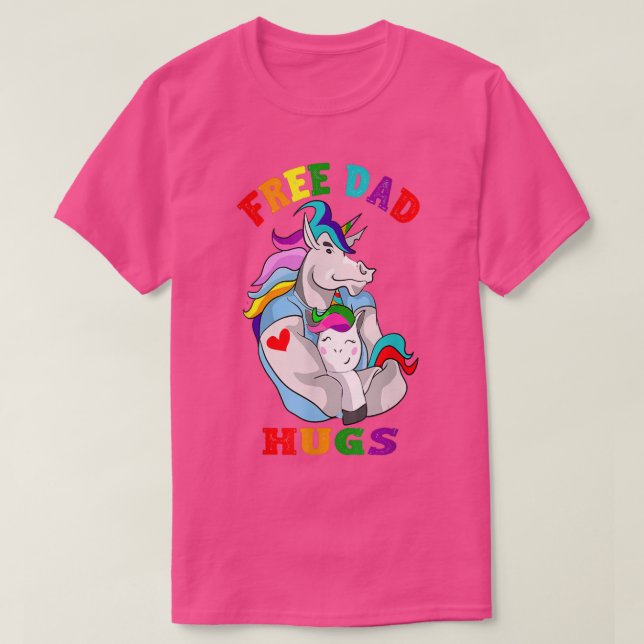Free Dad Hugs LGBT Gay Pride  T-Shirt (Design Front)