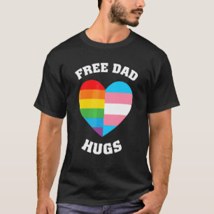 Free Dad Hugs  Lgbt Pride T-Shirt