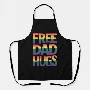 Free Dad Hugs LGBTQ Gay Pride Month Proud Ally Apron