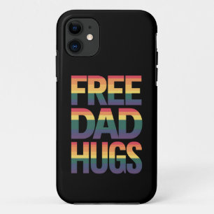 Free Dad Hugs LGBTQ Gay Pride Month Proud Ally iPhone 11 Case