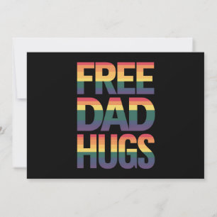 Free Dad Hugs LGBTQ Gay Pride Month Proud Ally Invitation