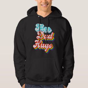 Free Dad Hugs - LGBTQ+ Trans Rainbow Pride Hoodie