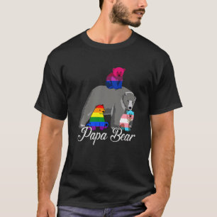 Free Dad Hugs Proud Papa Bear Lgbt Gay Pride Lgbtq T-Shirt