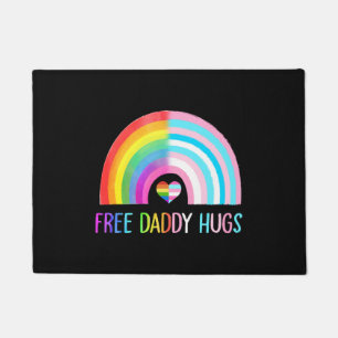 Free Daddy Hugs Gay Pride Lgbtq Lgbt Rainbow Doormat