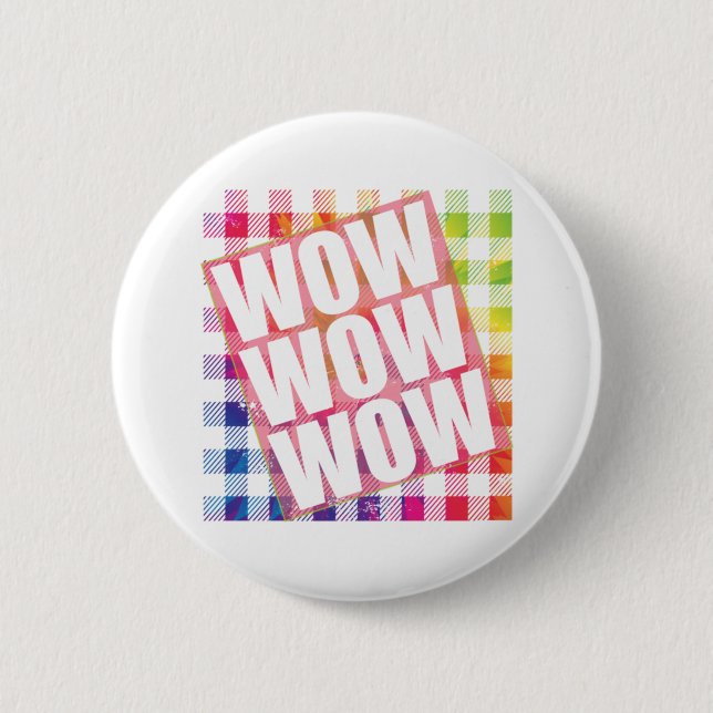 Free Day Wow - WOW WOW WOW meme Essential  6 Cm Round Badge (Front)