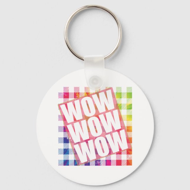 Free Day Wow - WOW WOW WOW meme Essential  Key Ring (Front)
