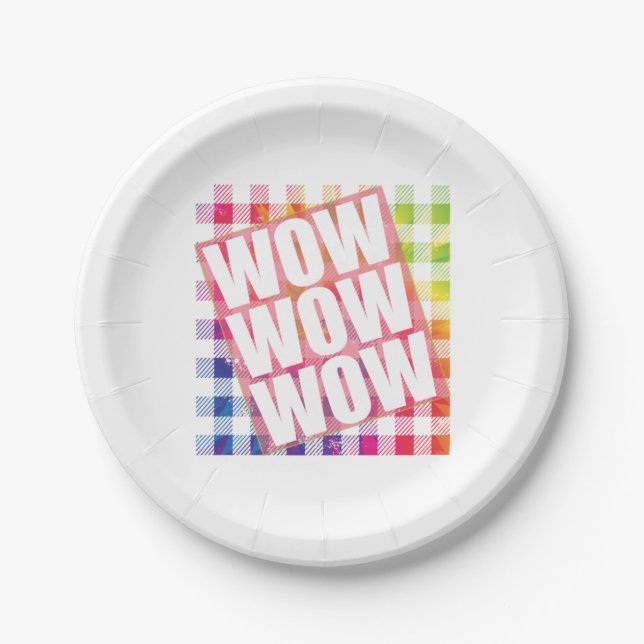 Free Day Wow - WOW WOW WOW meme Essential  Paper Plate (Front)