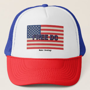 Free DC Bold Graphic Show Support for Washington Trucker Hat