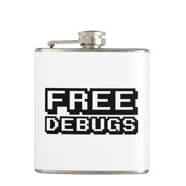 FREE DEBUGS HIP FLASK (Front)