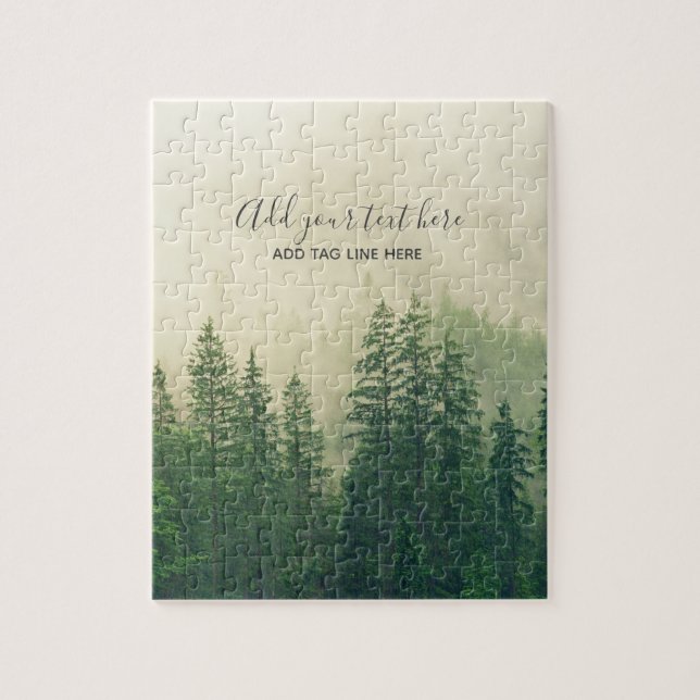 FREE DESIGN Forest Trees Custom BUDGET Jigsaw Puzzle (Vertical)