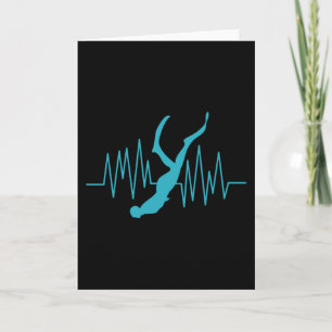 Free Dive Heartbeat Freediver Free Diving Apnoea Card