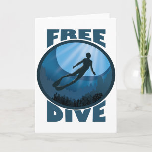 Free Dive - The Ocean Is Calling Freediver Card