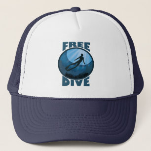 Free Dive - The Ocean Is Calling Freediver Trucker Hat