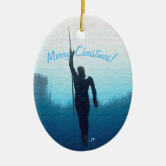 Free diving ceramic tree decoration