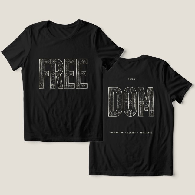 FREE DOM 1865 Tri-Blend SHIRT (Design Front & Back)