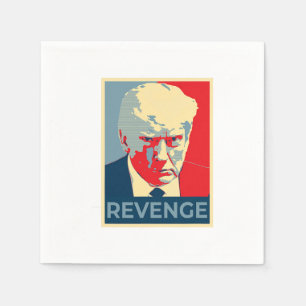 Free Donald Trump mug shot republican revenge MAGA Napkin