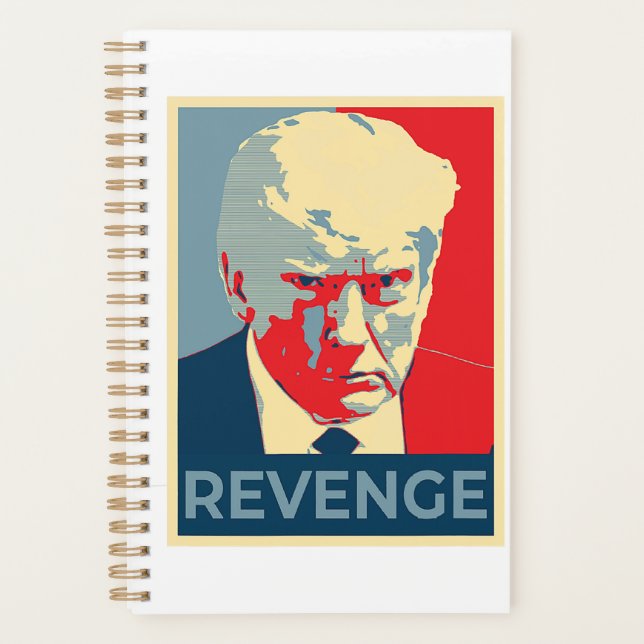 Free Donald Trump mug shot republican revenge MAGA Planner (Front)