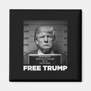 Free Donald Trump Mugshot  Magnet