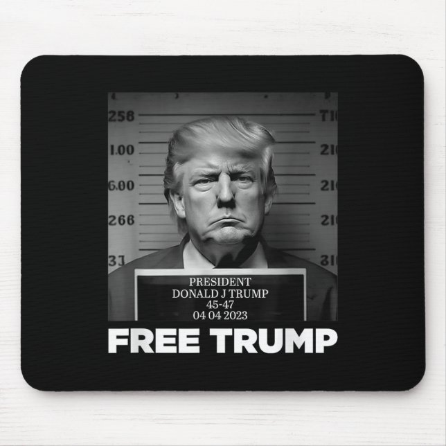 Free Donald Trump Mugshot  Mouse Mat (Front)