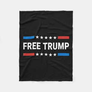 Free Donald Trump Republican Support Pro Trump Ame Fleece Blanket