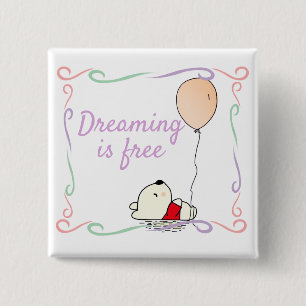 Free Dreams Bear with Balloons 15 Cm Square Badge