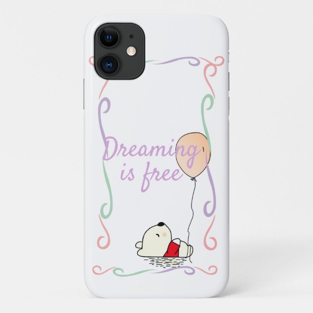 Free Dreams Bear with Balloons Case-Mate iPhone Case (Back)