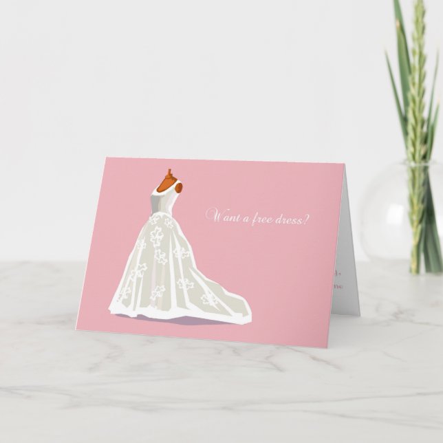 Free Dress Bridesmaid Card (Front)