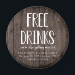 Free Drinks Funny Save the Date Magnets<br><div class="desc">Free Drinks Funny Save the Date Magnets</div>