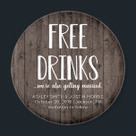 Free Drinks Funny Save the Date Magnets<br><div class="desc">Free Drinks Funny Save the Date Magnets</div>