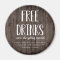 Free Drinks Funny Save the Date Magnets
