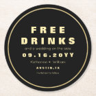Free Drinks Unique Wedding Save The Date