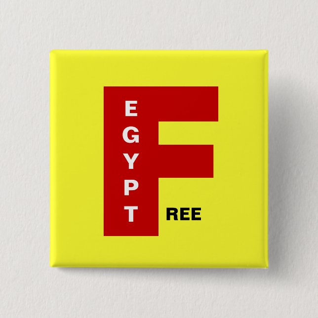 FREE EGYPT 15 CM SQUARE BADGE (Front)