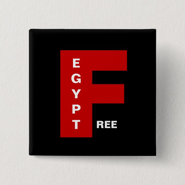 FREE EGYPT 15 CM SQUARE BADGE (Front)