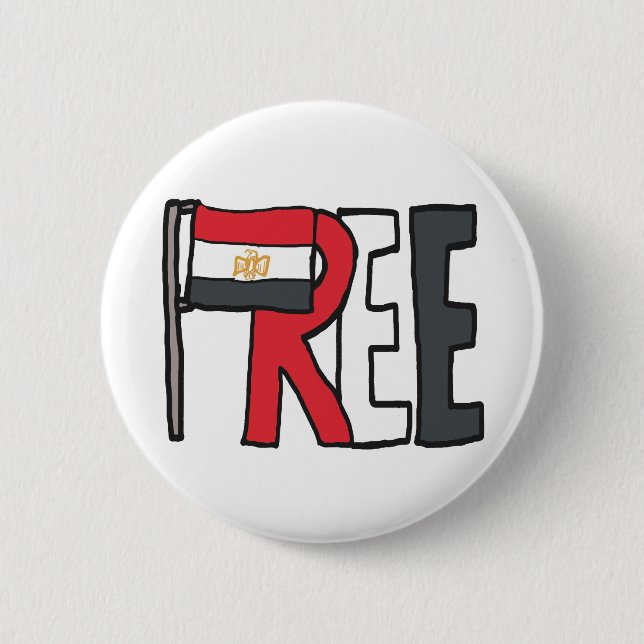 Free Egypt 6 Cm Round Badge (Front)