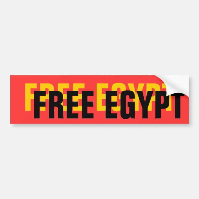 FREE EGYPT BUMPER STICKER (Front)