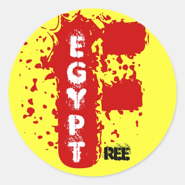 FREE EGYPT CLASSIC ROUND STICKER (Front)
