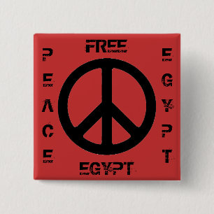 FREE EGYPT PEACE EGYPT 15 CM SQUARE BADGE