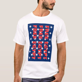 FREE EGYPT RED WHITE BLUE T-Shirt