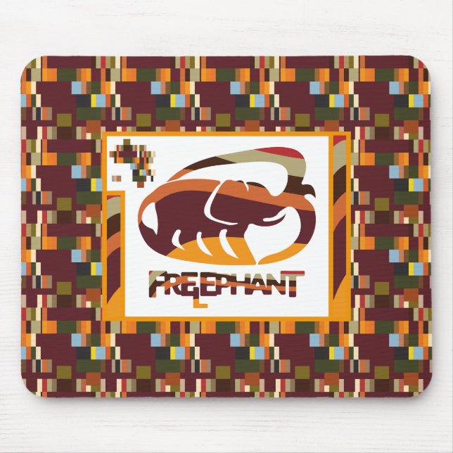 FREE ELEPHANT BY MASANSER PIXELAT MOUSE MAT (Front)