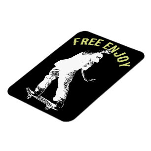 Free Enjoy Retro Urban Skateboarding  Magnet