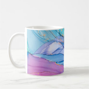 Free-flowing textures, luxury abstract art. coffee mug