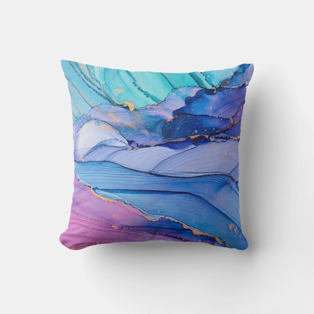 Free-flowing textures, luxury abstract art. cushion (Front)