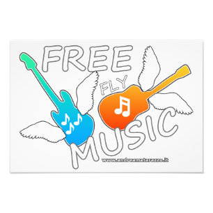 Free Fly Music Photo Print