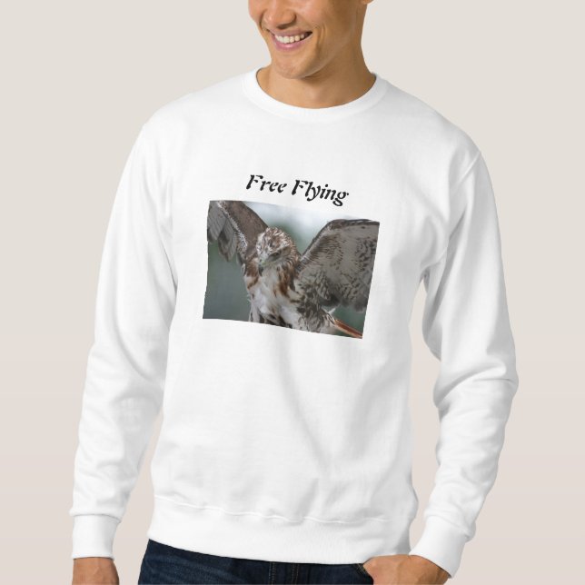 "Free Flying" Red Tail Hawk Photo Sweatsirt Sweatshirt (Front)