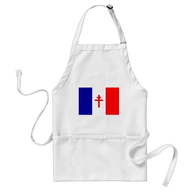Free French Forces Flag Standard Apron (Front)